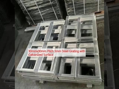 30mmx30mm Pitch 3mm Steel Grating với bề mặt mạ